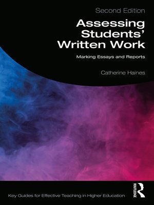 cover image of Assessing Students' Written Work